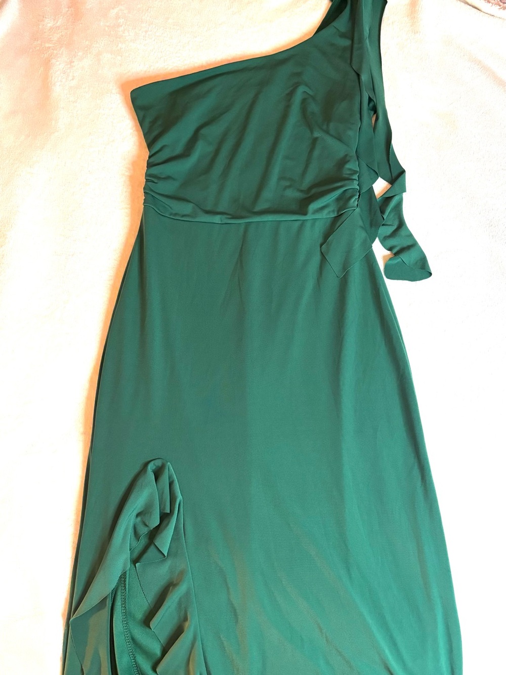Emerald Sundae One-Shoulder Emerald Green Dress